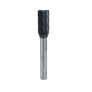 Tungsten carbide rotary burr shape A cylinder-ZYAS-with end toothing-TiCN coating