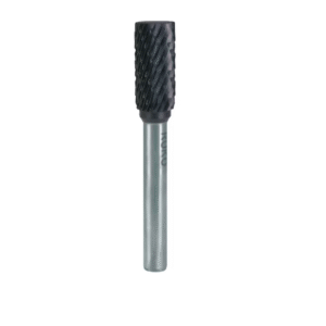 Tungsten carbide rotary burr shape A cylinder (ZYA) without end toothing - TiCN coating