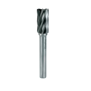 Tungsten carbide rotary burr shape A cylinder (ZYAS) with end toothing - with aluminium toothing