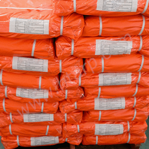 FLAME RETARDENT TARPAULINE ORANGE /SILVER 300 GSM